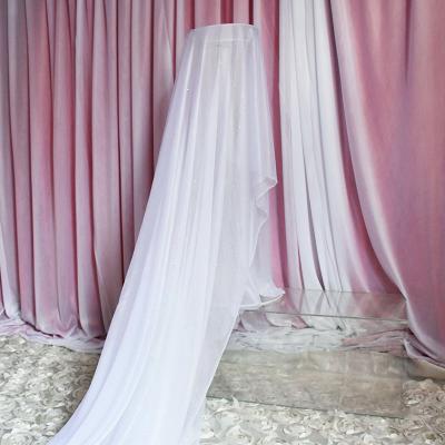 China 10m Wedding Decoration Ice Silk Gauze Curtain Ice Decoration Cloth Long 1.5m Wide Ice Beaded Silk Gauze Background Stage Wedding Cloth Curtain for sale