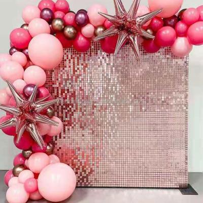 China Luxury Exteriors Fade Resistant Pneumatic Advertising Sequin Gusset Stage Background Wall Flashing Shiny Customization for sale