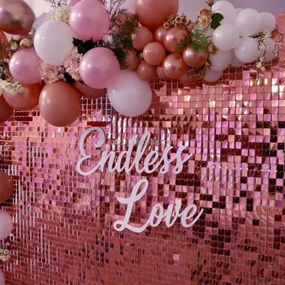 China Wedding home activity family activity background wall party decoration plate sequin air plate sequin pneumatic panel dazzling logo for sale