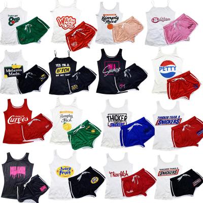 China Women QUICK DRY Two Piece Set RTS Short Tracksuit Set For Women Women Clothing Biker Shorts 2 Piece Set Jogging for sale