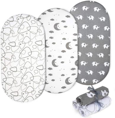 China Universal Cotton Fitted Washable Moses Basket Sheets Made To Order Baby for sale