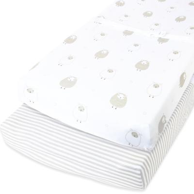 China Cotton Changing Table Pad Cover Set Jersey 100% Cotton for sale