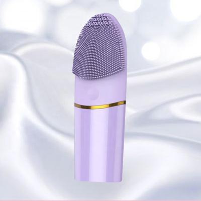 China Sonic Face Cleaner Deep Pore Silicone Electric Facial Brush Silicone Skin Massager DEEP CLEANSING Cleansing Device for sale