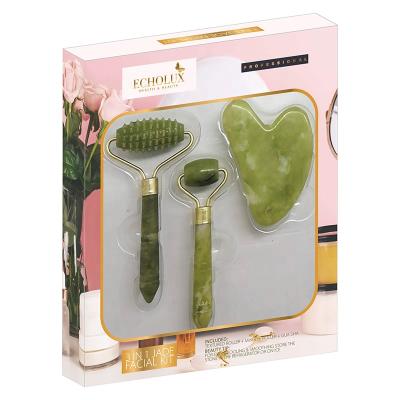 China Cellulite Reduction 2021 New Products Natural Jade Massage Roller Jade Roller Gua Stone Facial Sha Set Mini Eye Roller for sale