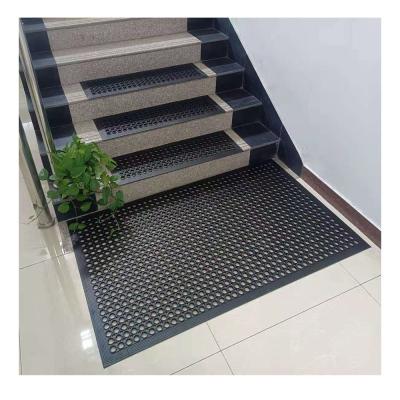 China China 2022 Washable Wholesale Tapered-Beveled Edges Kitchen Rubber Mat With Drainage Holes for sale