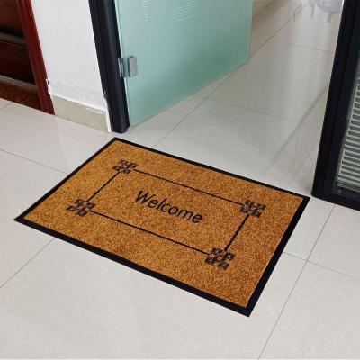 China Washable Custom Printed Advertising Nylon With Rubber Floor Printings Logo Backing Mat for sale