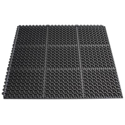 China Interlock Interlocking Outdoor Playground Anti Fatigue Flooring Rubber Mat for sale