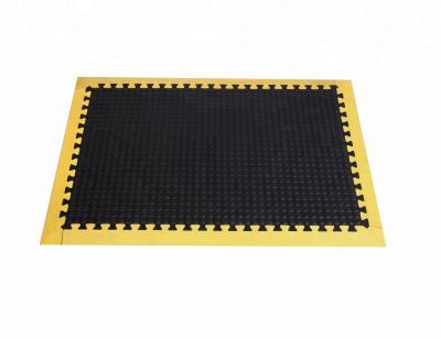 China Durable Surface Rubber Bubble Anti Fatigue Locking Mat For Workshops for sale