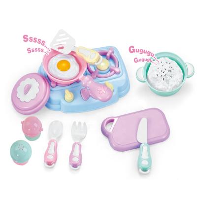 China Play Kitchen Toys Pantone Colors Kitchen Toys Tableware Dishes Pretend Play Kitchen Set For Kids 11pcs for sale