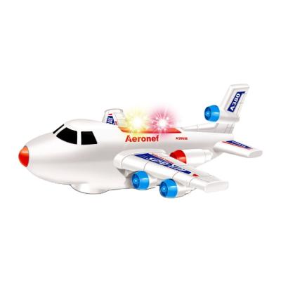 China With the light& Airplane Battery Operated Cartoon Music Kids Plastic Flat Air Toy With Light Music for sale