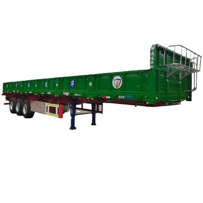 China 40 Foot Barrier Rollover Semi Truck Trailer 3 Axle Closed Low Barrier Cargo Transport Vehicle for sale