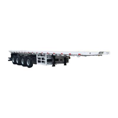 China Lowbed semi truck trailer 3 axle 60mt Gooneneck trailer with high quality for sale