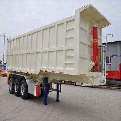 China New Hydraulic Truck Trailer 60 80t Dump Truck 3 4 Axles 40 50m Rear Dump Truck Tipper Trailer for sale