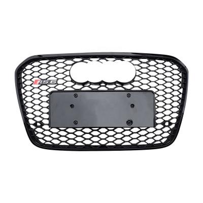 China Honeycomb Car Front Bumper Grill Modify For Audi A6 S6 C7 Upgrade To RS6 Car Honeycomb ABS Chrome Black Chrome Black Frame 2012-2015 for sale