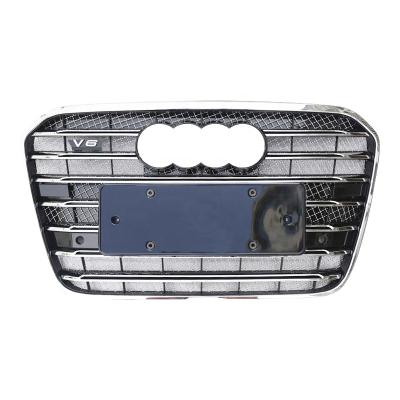 China W12 Style W12 Steel Wire Front Bumper Grill With Honeycomb Mesh Radiator Grill For Audi A6 S6 C7 C7.5 Car Body Parts ABS 2012-2018 for sale