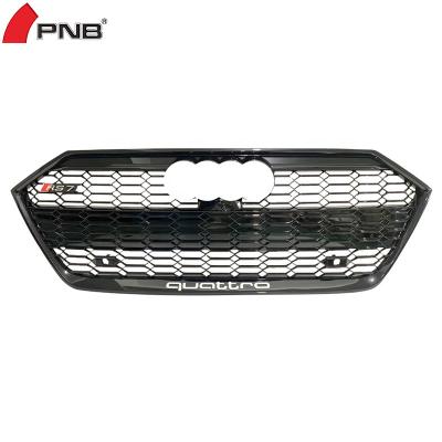 China Honeycomb Trend RS7 New Style Black Or Silver Front Grill For Audi A7 2019 2020 for sale