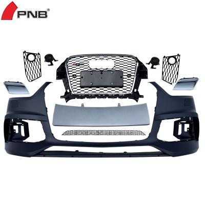 China Honeycomb Car BodyKit Front Bumper With Honeycomb Mesh Radiator Grill PP Style ABS RSQ3 For Audi Q3 SQ3 2013 2014 2015 for sale