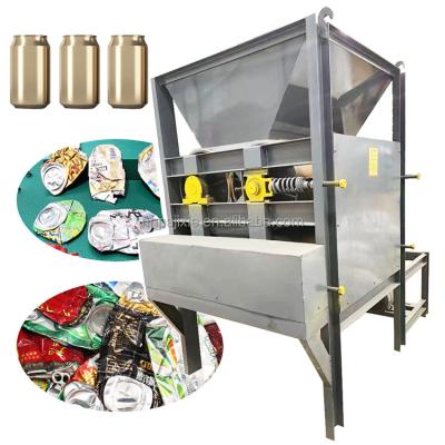 China Drinks Above Plastic And Metal Cans Pop Cans Recycling Machine Ring Beer Can Flattener Machine Aluminum Iron Fish Cans Processing Flattening Machine for sale