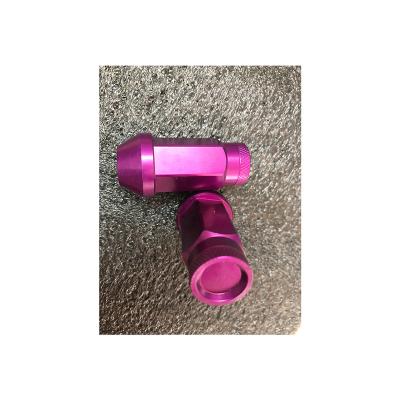 China Quality Assurance Safe Purple Color Wheel Screw Aluminum Alloy Screw Hub for sale