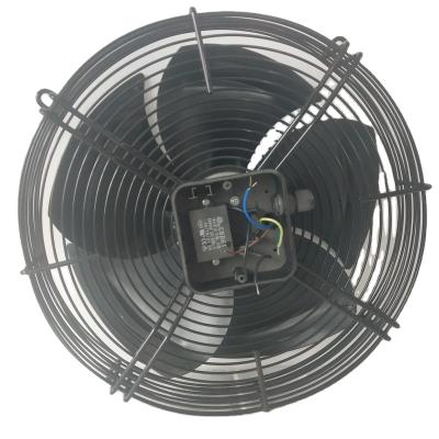 China Hotels IP54 380v 400v Carbon Steel Fan Blade External Brushless Rotor Fan 350mm AC Motor Fan Axial Fan for sale