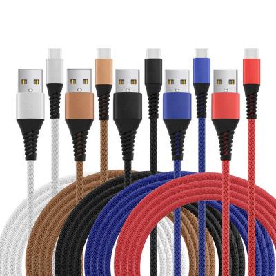 China 2019 Best Quality Braided Mobile Phone Micro USB Data Cable Charging Cable For Android Type C Cable for sale