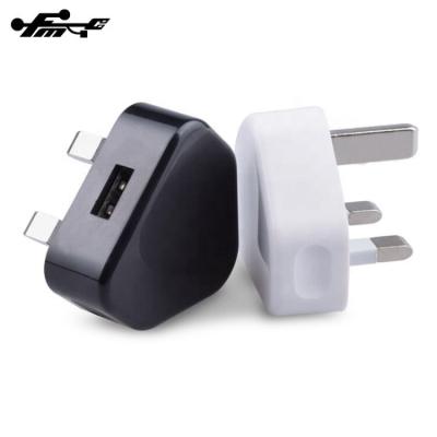 China Special UK 3 Pin Plug USB Wall Charger Design 5v 1a UK Plug Wall Travel Charging Charger for sale