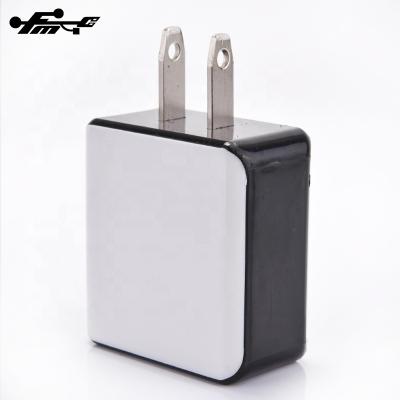 China Mobile Phone Two Color Double USB Wall Charger USA Plug, Universal Wall Outlet USB Charger, For Samsung Phone Wall Charger for sale