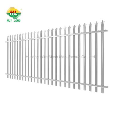 China Easily Assembled Powder Coated D Profile H Post Metal Palisade Fence For Garden for sale