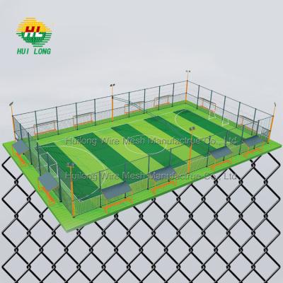 China Plain Weave High Security PVC Coated Galvanized Chain Link Fence for sale