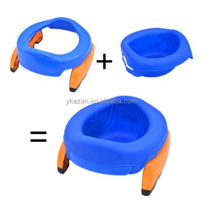 China 2 in 1 Portable Potty Seat for Toddler, Foldable Travel Potty Chair Training Toilet for Kids Baby Boy for sale