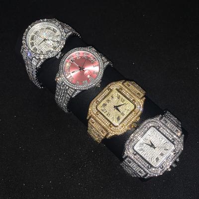 China Automatic Date 2021 Iced Out Luxury Bling Bling Diamond Men Women Watches Hip Hop Watches for sale