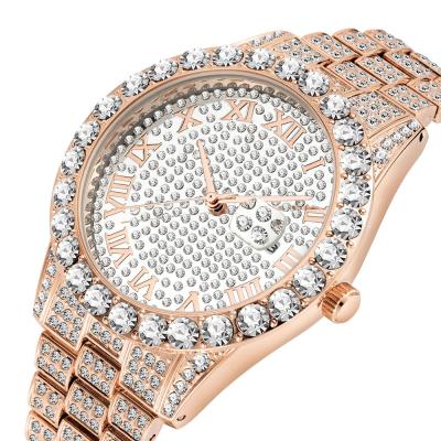 China CLASSIC Luxury Necklace Bracelet Diamond Quartz Woman Watch Set Hip Hop Jewelry Tennis Watch and Bracelet Set for sale