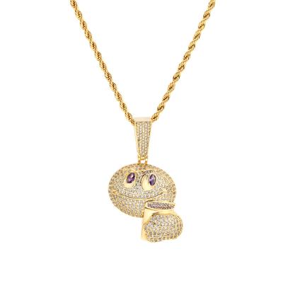 China Custom Moissanite Necklace Hip Hop Pendant Pendant 2020 Fashion Exquisite Cartoon Character Appearance for sale