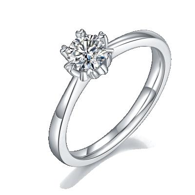 China 2021 Best Style 925 Sterling Silver Grade D Diamond Mosan Classic Environmentally Friendly Charm Selling Women's Ring for sale