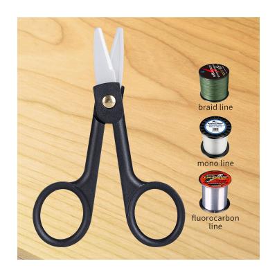 China 1 Inch Ceramic Fish Serrated Blade Fly Fishing Line Scissors Constructed for Seawater for sale