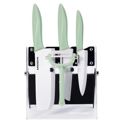 China Cuchillos profesionales de cerámica 5 PCS Set de cubiertos de cocina con cuchillo de chef y pelador en venta