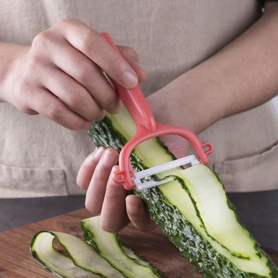 China Blauw handvat Keramische keukenpeeler MIDDIA Wit mes voor aardappelen en groenten Te koop