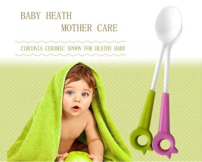 China Kids Feeding Utensils Tableware Baby Ceramic Spoon with OEM/ODM Advantage for sale