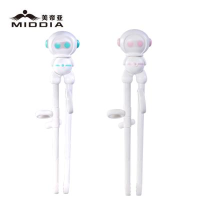 China MIDDIA Fancy Ceramic Mini Chopsticks for Baby Child Training Astronaut Cartoon Design for sale