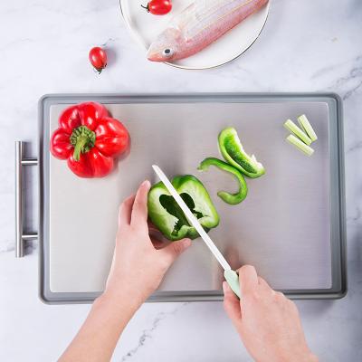 China Rectangle Grain Fiber Cutting Board Durable Stainless Steel Kitchen Tool from MIDDIA for sale