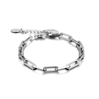 China Wholesale Hip Simple Hop Style Stainless Steel Punk Link Chain Bracelet For Unisex for sale