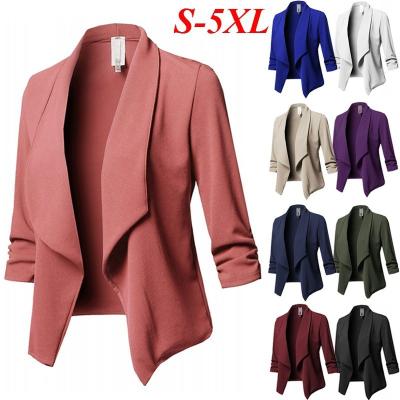 China Autumn New Breathable Fashionable Ladies Suit Blazers Ladies Solid Color High Fashion Office Women Clothing Blazer for sale