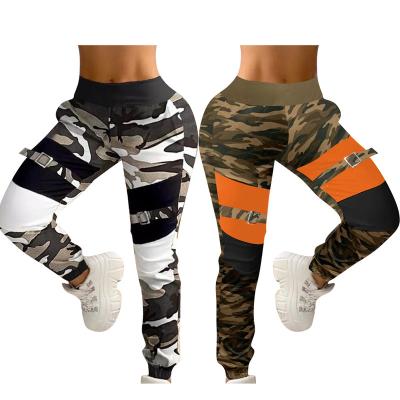 China 2021 Fashion QUICK DRY Clothes Casual Camouflage Printed Women Autumn Winter Pants Streetwear Cargo Pants for sale