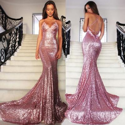 China 2021 Spring Summer Fashion Women's Breathable V-Neck Hot Selling Party Dresses With Sequined Sexy One-piece Women Dresses for sale