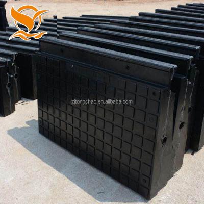 China 2018 Railway Track Railway Rail Crossing Rubber Grooved Single Plate for sale