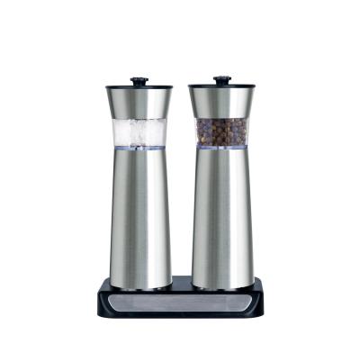 China Traditional kitchen electric pepper grinder - battery operated stainless steel salt or pepper grinder for sale