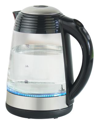 China 360 Degree Rotation Base Home Appliance Water Kettle 1.7L Hot Selling Glass Electric Kettle for sale