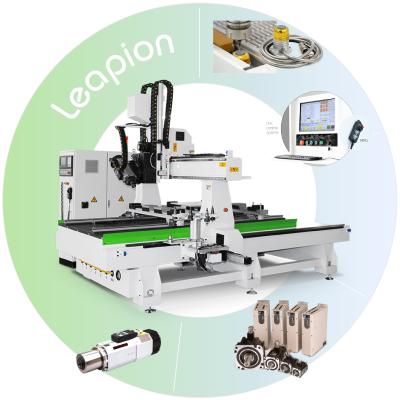 China Garment Shops Leapion CNC Woodworking Router 3 Axis 4 Axis 1530 Aluminum CNC Wood Cutting Router for sale