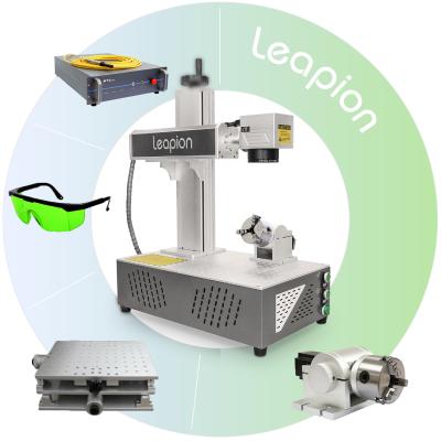 China Laser marking Leapion factory direct sale 20w 30w 50w mini fiber 3d laser marking machine for jewelry for sale