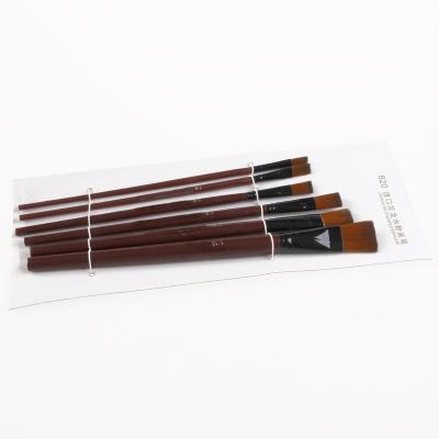 China Wholesale 2023 6 Pcs Oil Painting Artists Brushes Nylon Nylon Acrylic Brushes For Artist Supplies Watercolor Set Painting Supplies for sale